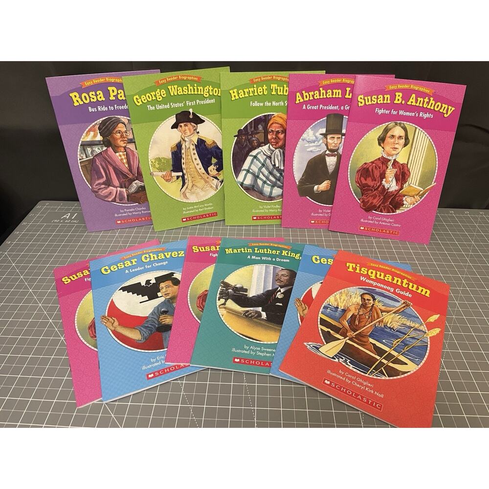 Easy Reader Biographies Guided Reading Level 1 Lot Of 11 Books Of 8 People